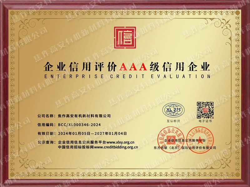 企業信用評價AAA 級信用企業